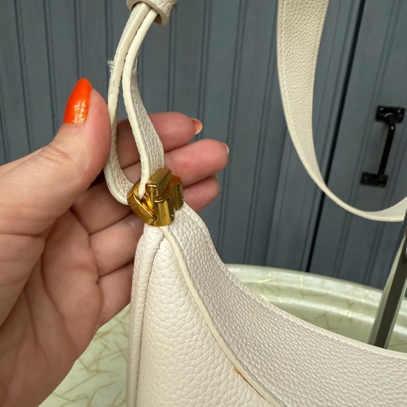 Songmont Luna Vegan Leather Hobo Bag - Ivory, Size Medium - Picture 14 of 16